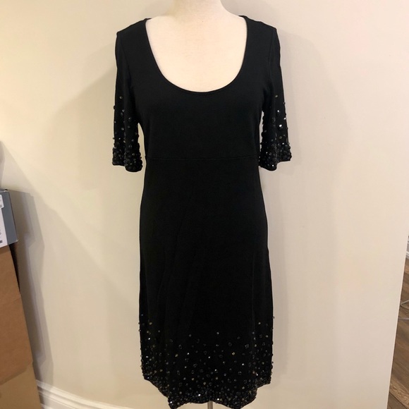 EUC Black beaded knit dress! - Picture 1 of 2